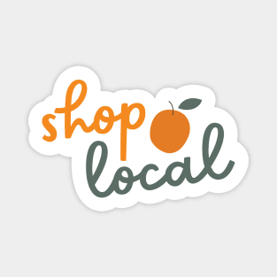 Shop Local - Orange Magnet