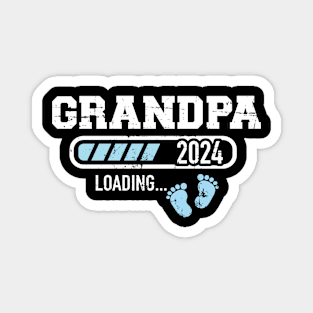 Grandpa 2024 loading for pregnancy announcement Magnet