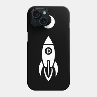 Dogecoin Rocket to the Moon Phone Case