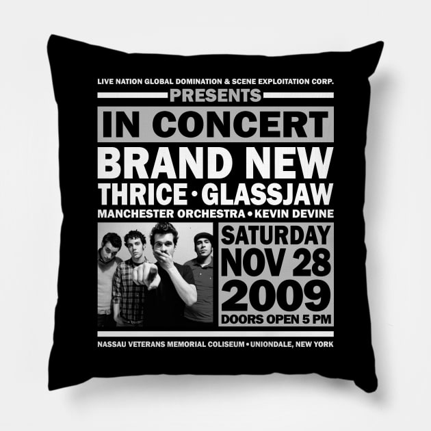 2009 Brand New Concert Poster Pillow by Scum & Villainy