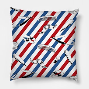 Barber Shop Pattern Pillow