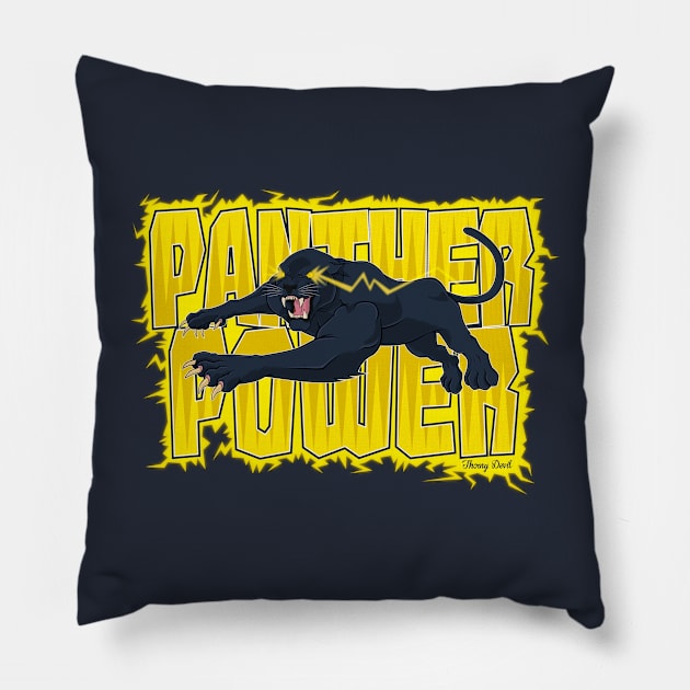 Panther Power Pillow by Thorny Devil Design