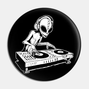 Tekno DJ Alien Rave Vinyl Pin