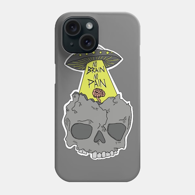 NO BRAIN Phone Case by GANA