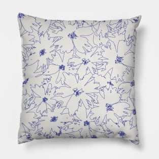 Purple linear flowers Pillow