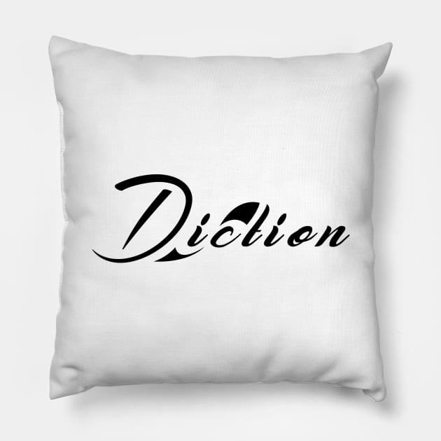 Diction 02 Pillow by SanTees