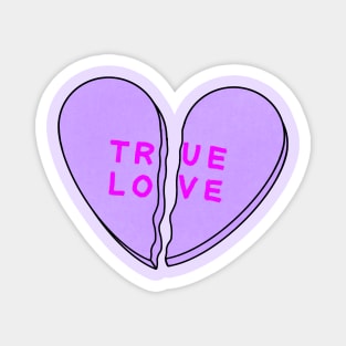 Broken Candy Hearts Purple Magnet