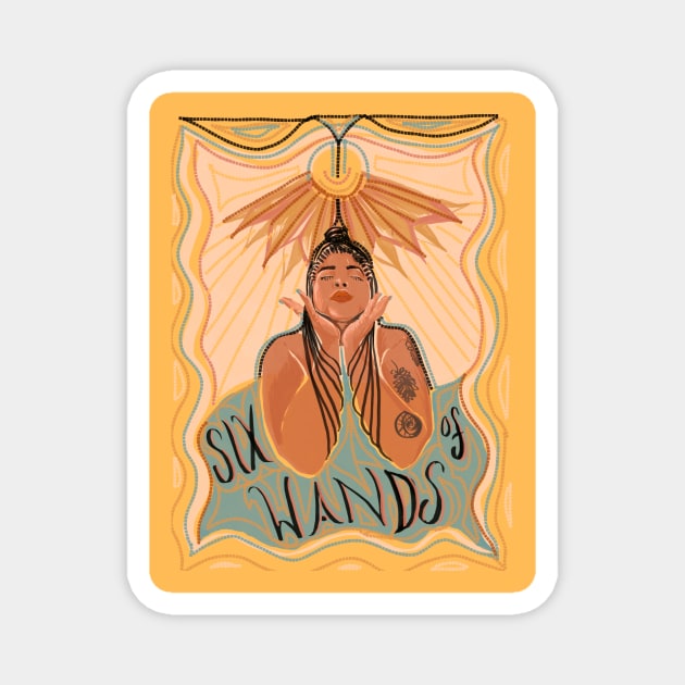 Six of Wands Tarot Magnet by Noisemakers 