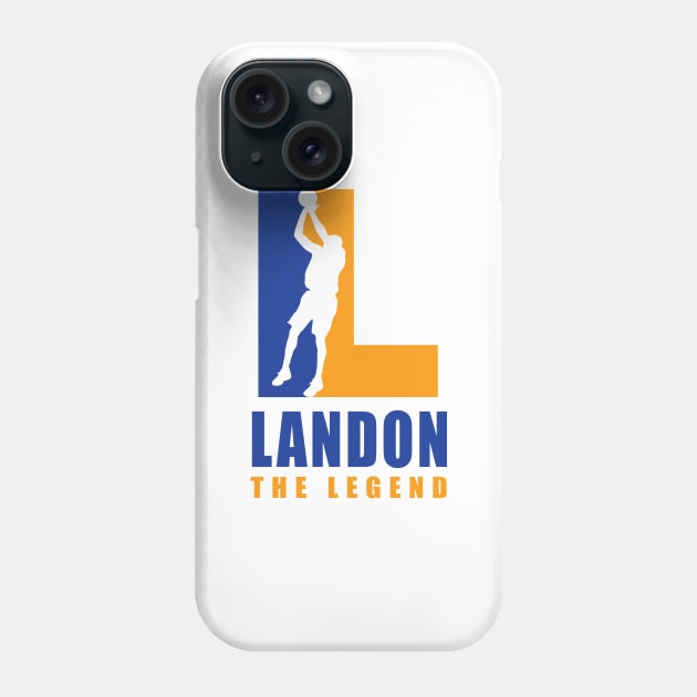 Landon Custom Player Basketball Your Name The Legend T-Shirt Phone Case by Baseball Your Name