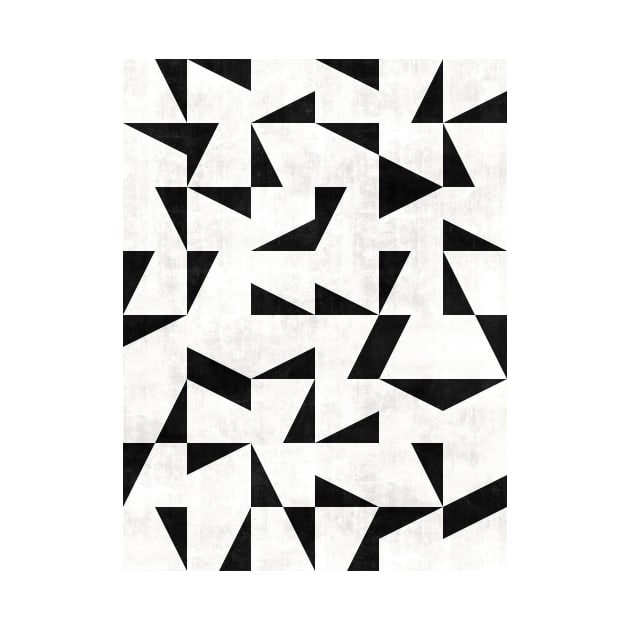 Mid-Century Modern Pattern No.11 - Black and White Concrete by ZoltanRatko