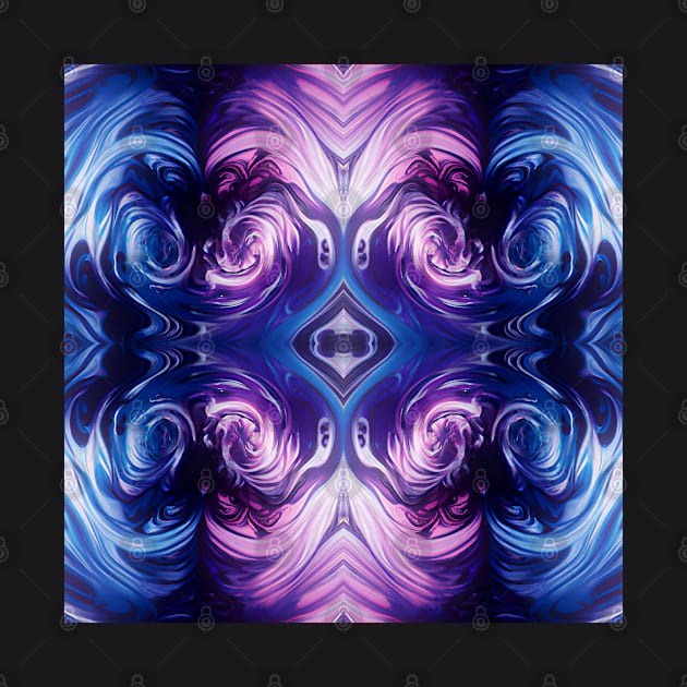 The Kaleidoscope Swirl Pink and Blue by AbstraktTheArt