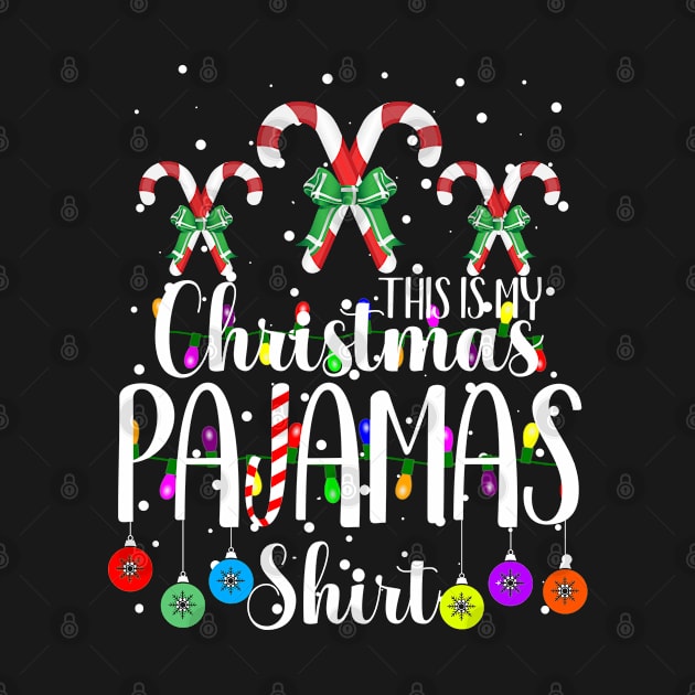 This Is My Christmas Pajama Outfit Xmas Lights Funny Holiday by CharJens