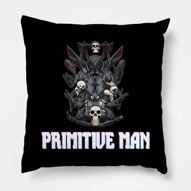 Primitive Man Pillow by Maheswara.Momocats