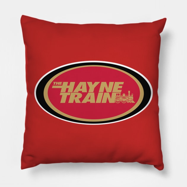 The Hayne Train Pillow by innercoma@gmail.com