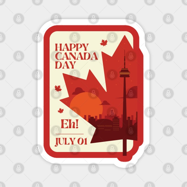 Happy Canada Day July 01 Eh! Magnet by Mission Bear