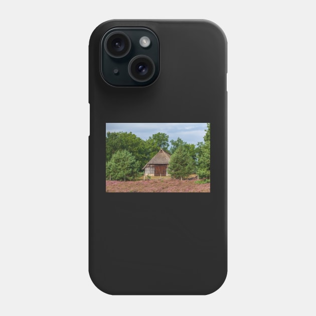 Farmhouse, heathland, heather blossom, Niederhaverbeck Phone Case by Kruegerfoto