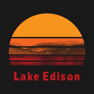 Lake Edison Sunset Vintage Design T-Shirt