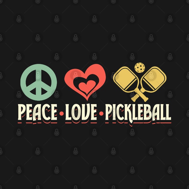 Pickleball Tournament Peace Love Pickleball by Caskara