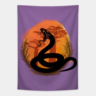 Snake Silhouette - Savannah Tapestry