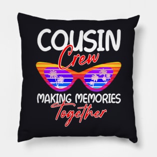 Cousin Crew Summer Vacation Beach Family Trip Matching Pillow