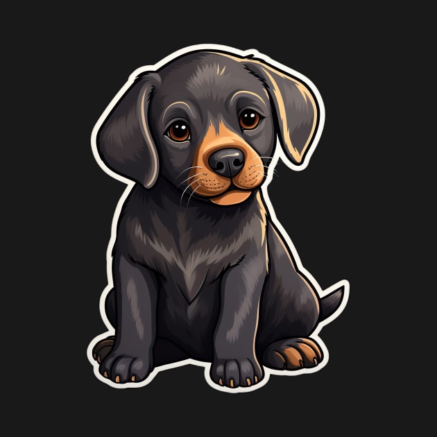 Cute Black Labrador Dog - Dogs Chocolate Labradors by fromherotozero