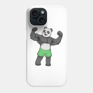 Panda as Bodybuilder at Bodybuilding Phone Case