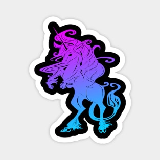 Last Unicorn Blue and Pink Magnet