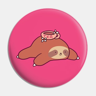 Tea Flower Sloth Pin