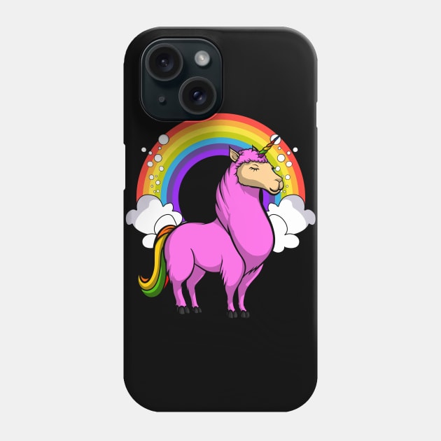 Llamacorn Unicorn Llama Phone Case by underheaven