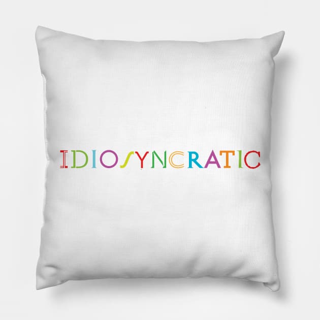 Quirky Type: Idiosyncratic Pillow by Stonework Design Studio