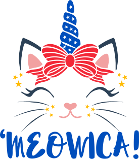 'Meowica 4th of July Kittycorn Magnet