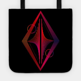 Geometric minimal abstract pink Tote