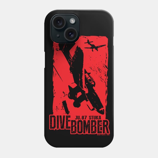 JU-87 Stuka dive bomber Phone Case by Illustratorator