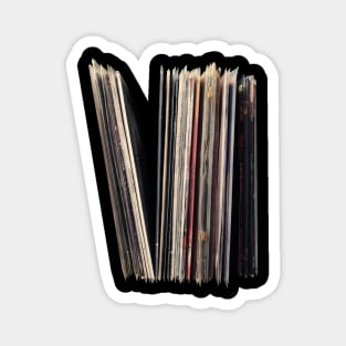 Vinyl record collection with plastic sleeves Magnet