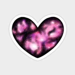 Pink Galaxy Heart Magnet