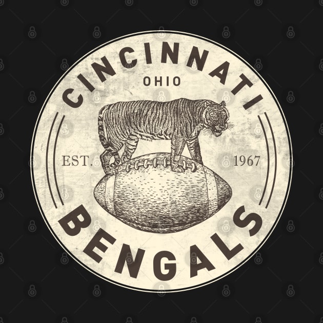 Vintage Cincinnati Bengals by Buck Tee Originals by Buck Tee