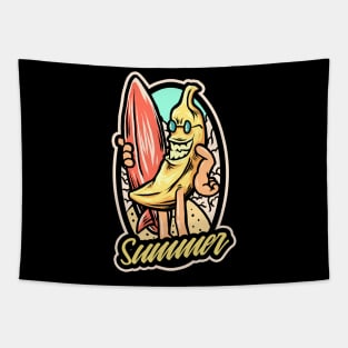 banana surfing Tapestry