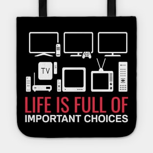 TV Televison Funny Chill Out Saying Quote Tote