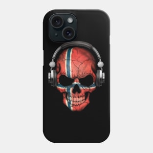 Dark Skull Deejay with Norwegian Flag Phone Case