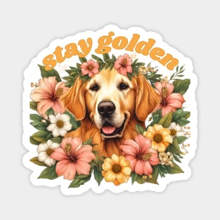 Stay Golden Gold Retriever Magnet