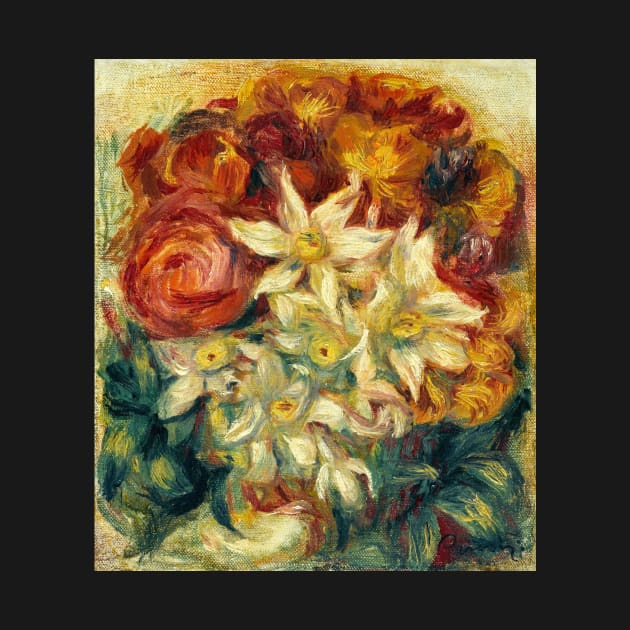 Bouquet of Daffodils and Roses by Auguste Renoir by Classic Art Stall