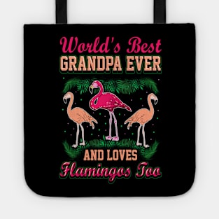 Best Grandpa Ever Love Flamingo Lover Tote