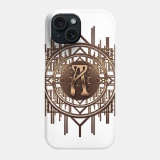 a letter initials alphabetical design in vintage art deco design Phone Case