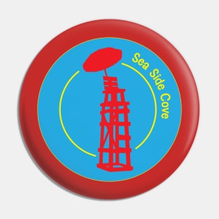 Sea Side Cove Lifeguard Logo Multicolor Pin