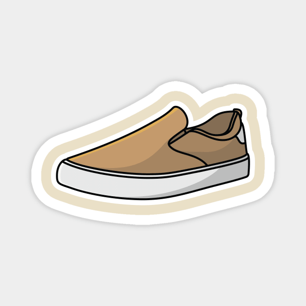 Running Shoe Sticker vector illustration. Fashion object Icon design concept. Boys outdoor fashion shoes sticker vector design with shadow. Magnet by AlviStudio