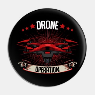 Drone - Drone Operation - Cool Quadcopter Drones Pilot Pin