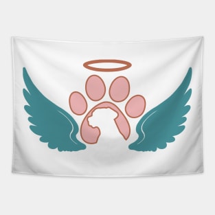 Dog Memorial Angel Wings Sublimation Tapestry