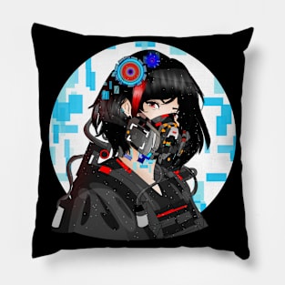 Cyberpunk girl Pillow