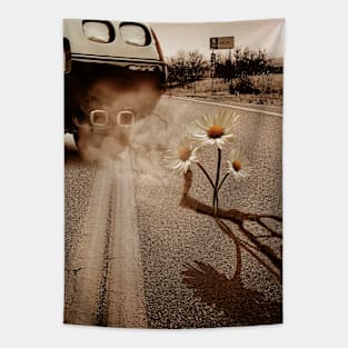 Exhausting Pipe Flowers Tapestry