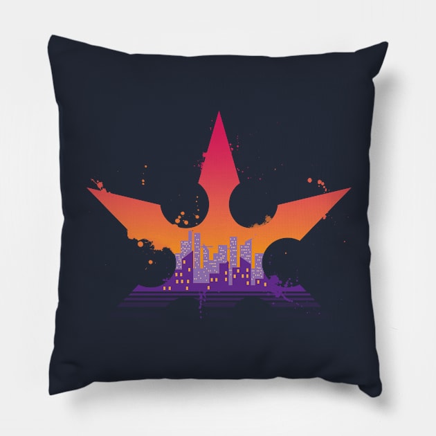 Deadly Sunrise Pillow by itsmidnight